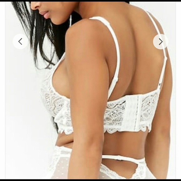 Fredericks of Hollywood Dharma Dot Mesh Bra/Top - Picture 2 of 2